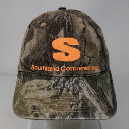 Southland Container Inc. Strapback Hat Camo One Size Embroidered Chipola