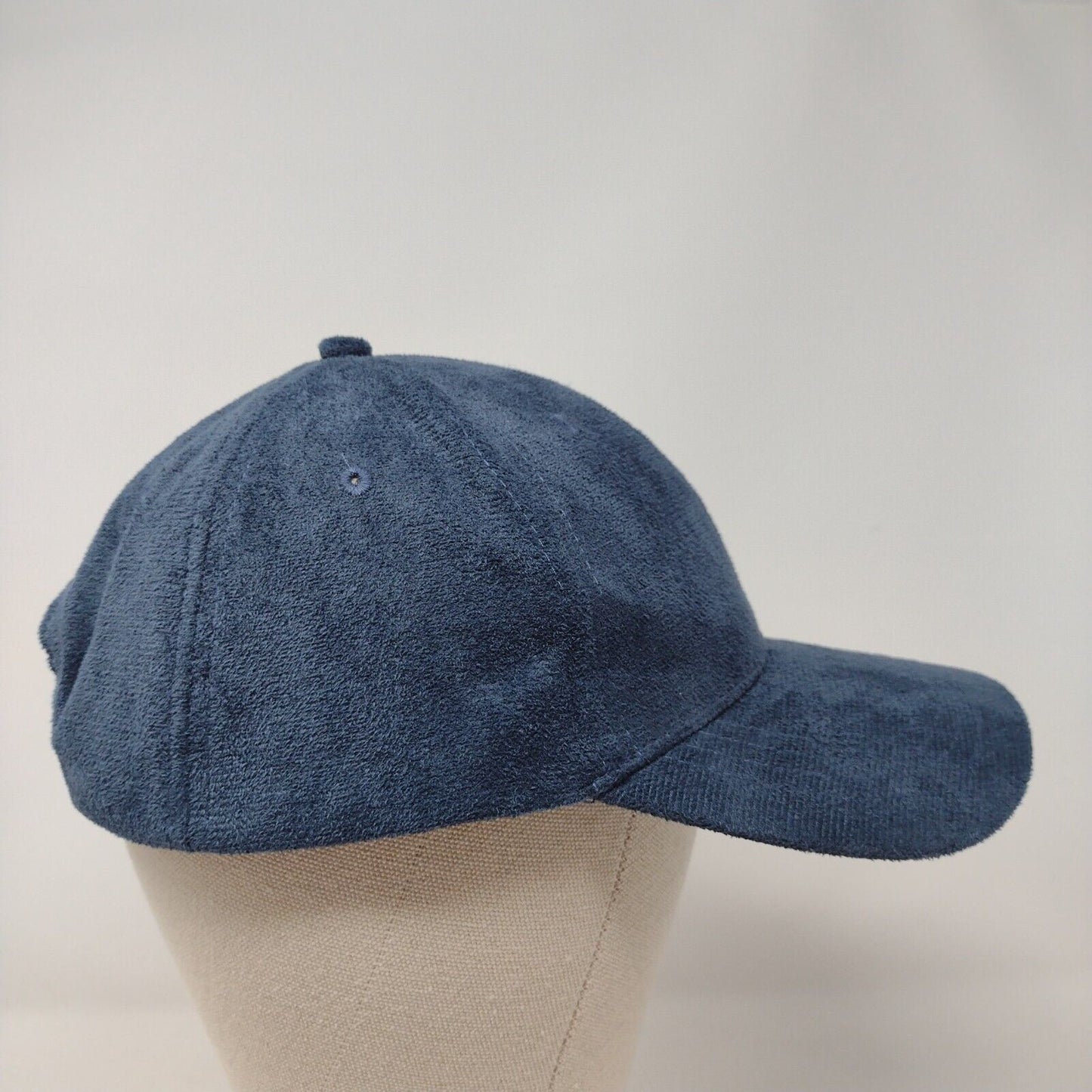 Unbranded Snapback Hat Blue OSFA Adjustable Vented Holes 6 Panel Blank