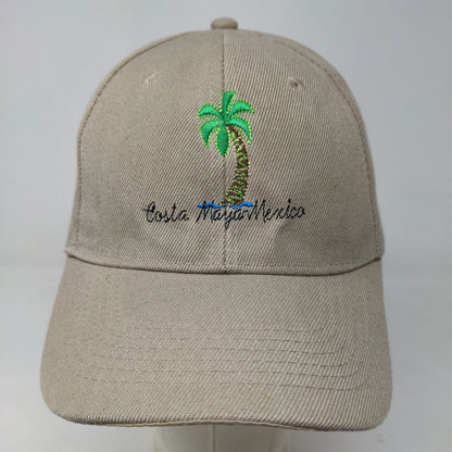 Club Cabo Men's Strapback Hat Tan Size OS Embroidered Costa Maya Mexico Logo