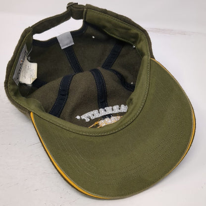 Carhartt Baseball Cap Green One Size Wool Blend Slideback 1889 Est- Logo Hat