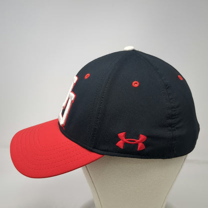 Under Armour Utah Utes NCAA Cap Black Red White XL Stretch Fit Hat Embroidered
