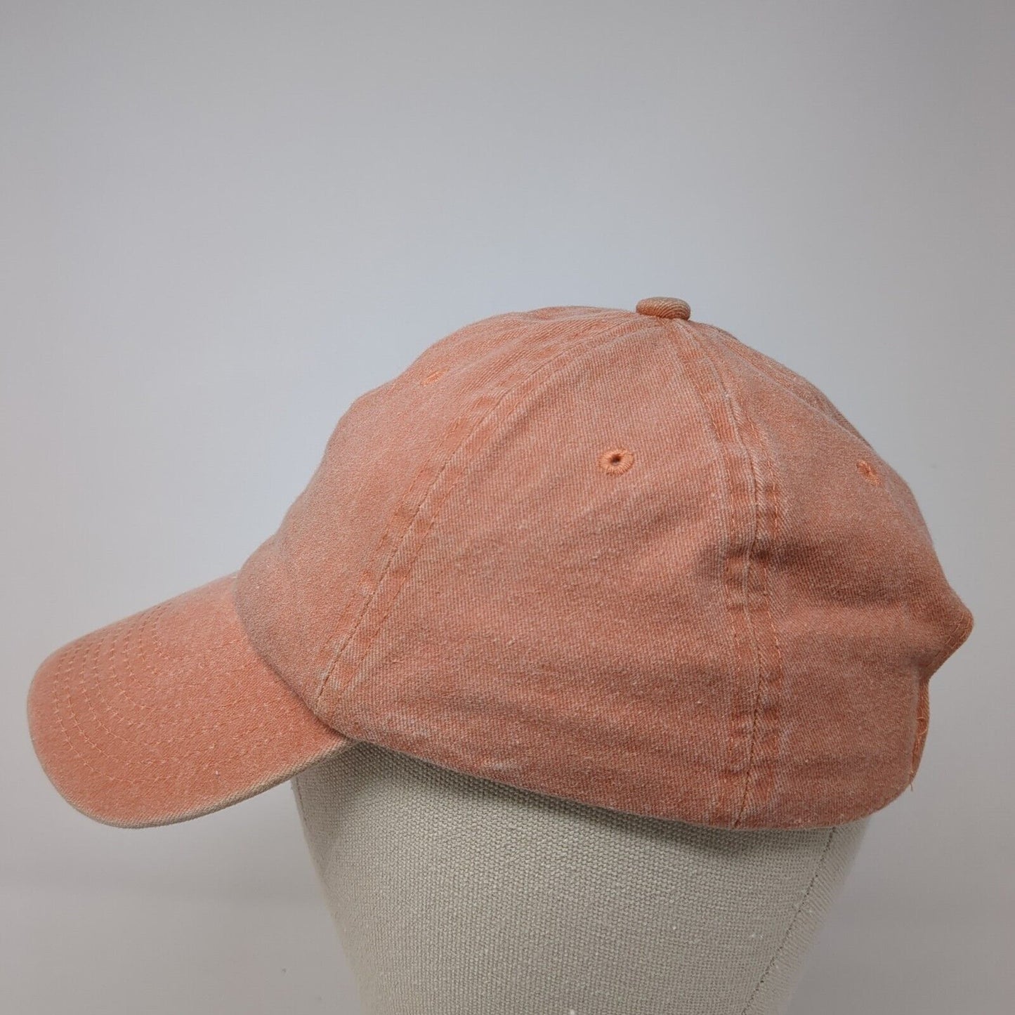 Unbranded Slideback Hat Pink One Size Adjustable Vented Holes 6 Panel Blank