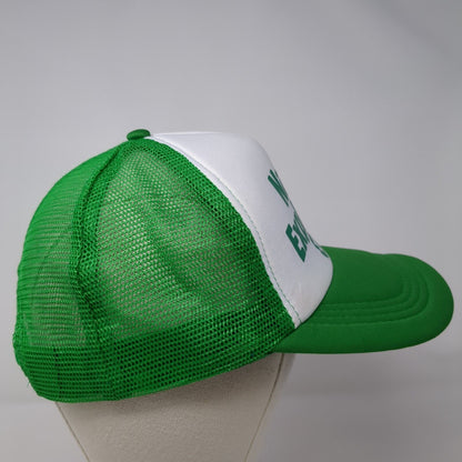 Nature Exploration Camp Snapback Trucker Hat Green OS Adjustable Mesh Back