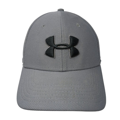 Under Armour Blitzing Fitted Hat Gray L/XL Stretch UA Classic Fit