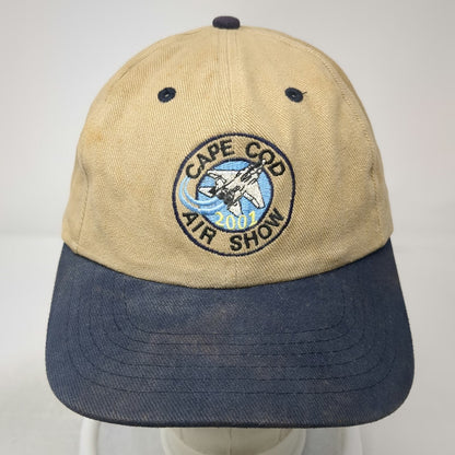 Falcon Baseball Cap Beige Blue One Size Cape Cod Air Show 2001 Jet Plane Hat