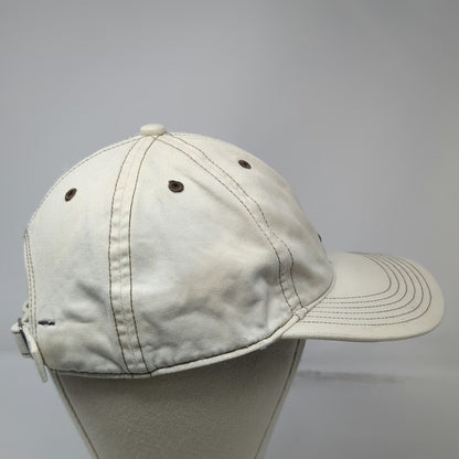 Nike Baseball Cap White Black Contrast Stitching Adjustable Strap Hat Vintage