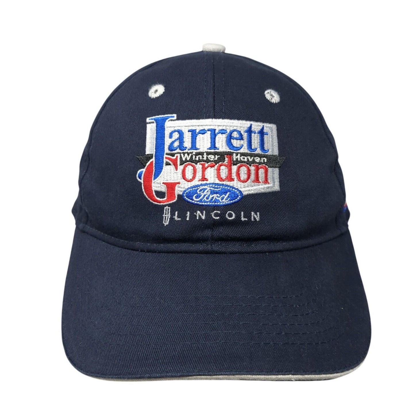 Jarrett Gordon Winter Haven Ford Lincoln Strapback Hat Blue OS Adjustable Cotton