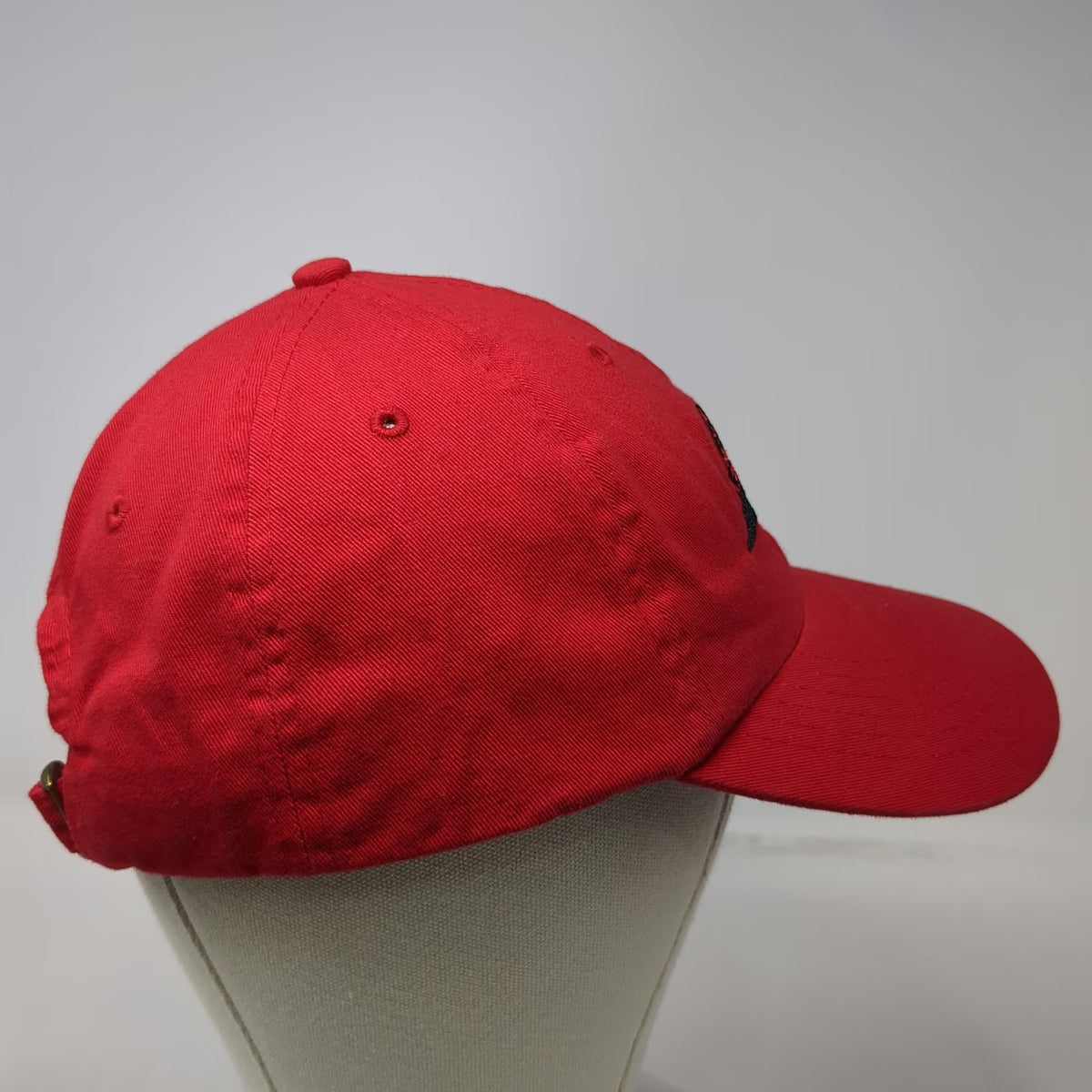 Red Baseball Cap One Size Flex Gym Barbell Virginia Embroidery Slideback Hat