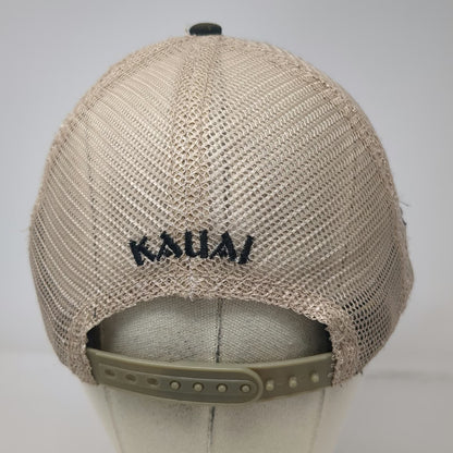 Dorfman Pacific Trucker Hat Black Beige One Size Na Pali Coast Kauai Hawaii