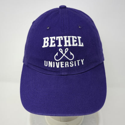 Bethel University Slideback Hat Purple One Size Adjustable Embroidered