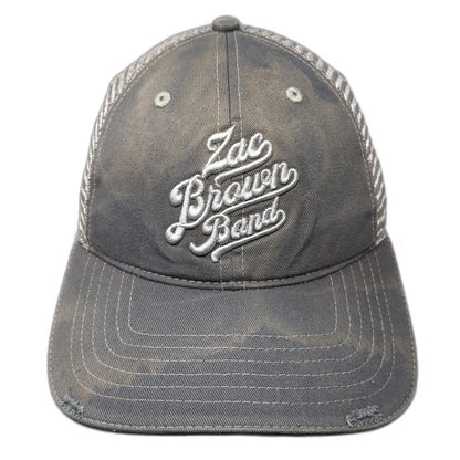 Southern Ground Zac Brown Band Gray Baseball Cap OSFM Distressed Camo Mesh Hat