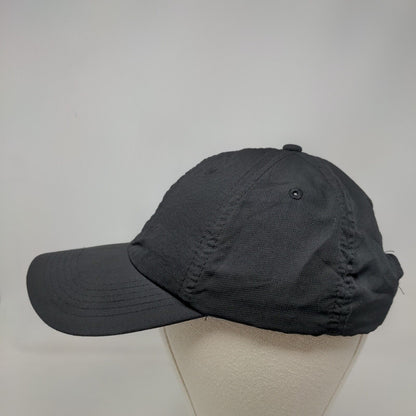 FMC Strapback Pinnacle Hat Black OSFA Embroidered Vented Holes Blank Antigua
