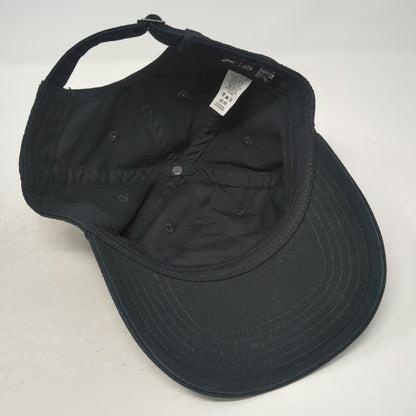 Nike Baseball Cap Black White One Size Swoosh Logo Cotton Hat Slideback Buckle