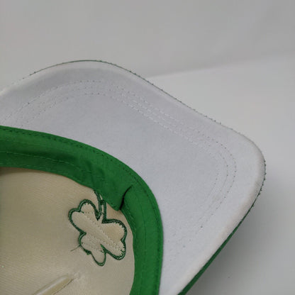 St. Patrick's Day Clover Snapback Trucker Hat Green OS Adjustable Mesh Back