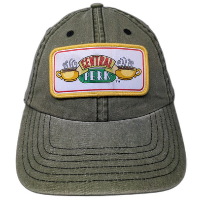 Friends Central Perk Baseball Cap Green One Size Slideback Coffee Shop Patch Hat
