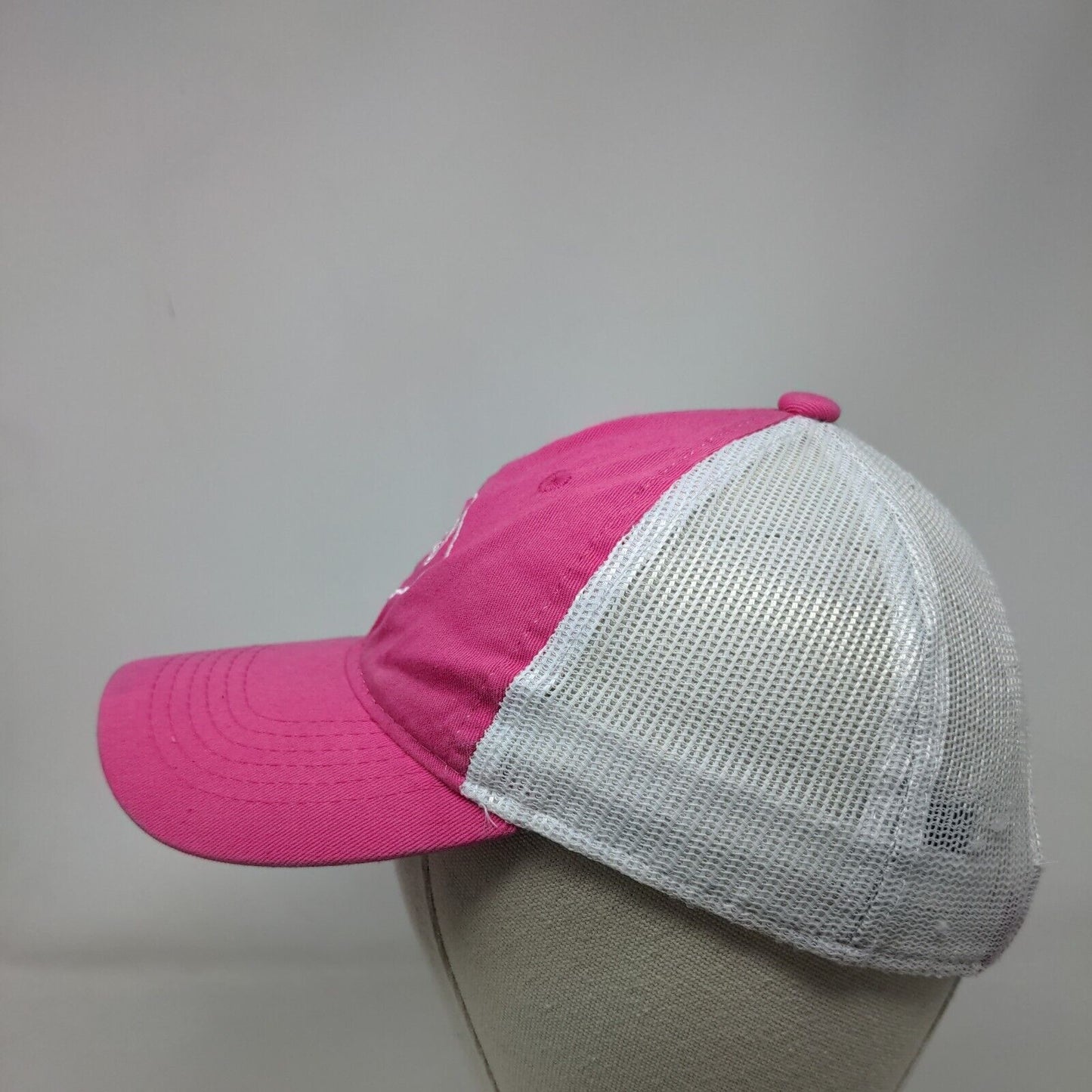 OES Women's Strapback Hat Pink OS Adjustable Ladies Fit Mesh Back Outdoor Cap