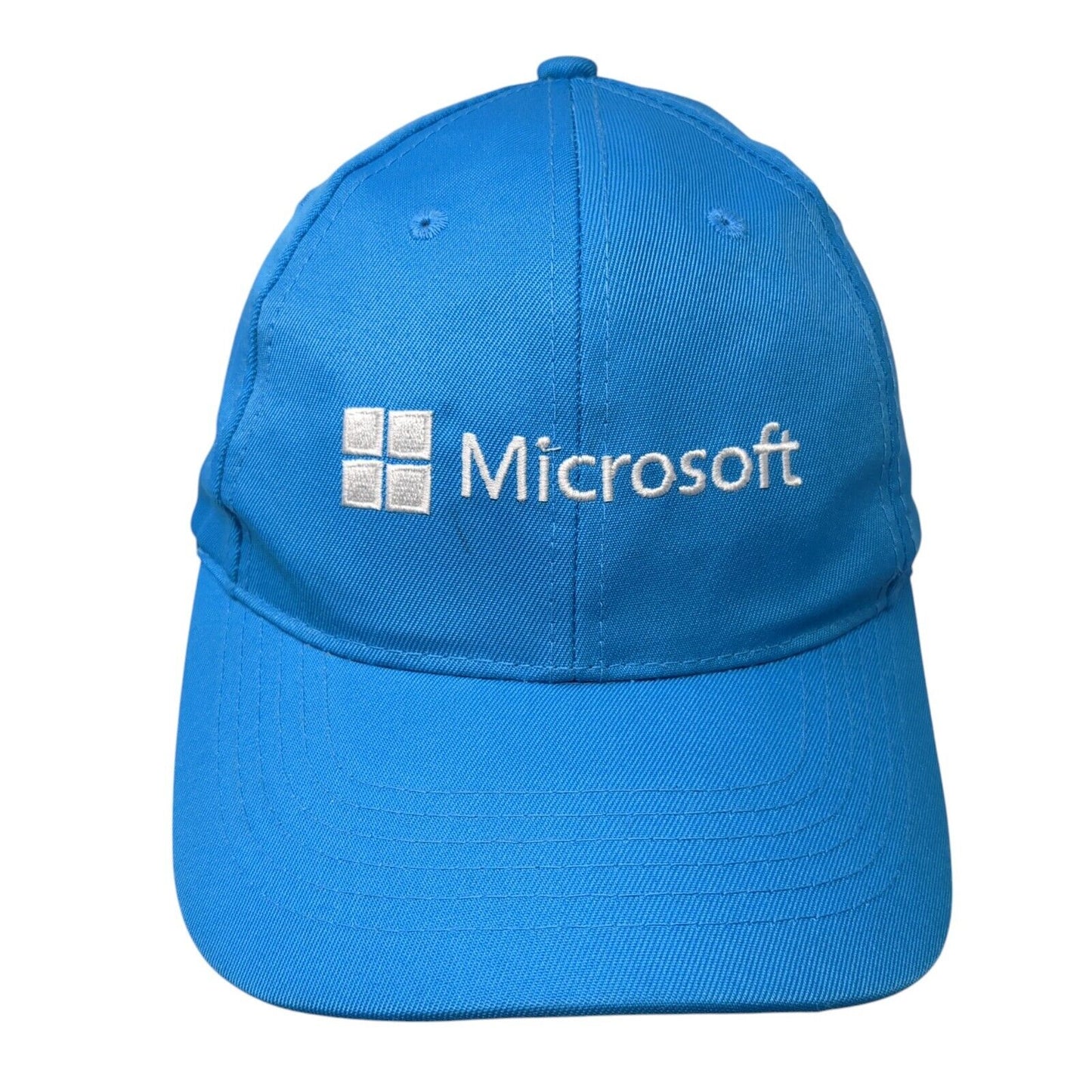 Microsoft Strapback Hat Blue 54cm Adjustable YouthSpark Camper 6 Panel