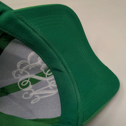 Monogram Strapback Hat Green One Size Embroidered Clover 6 Panel