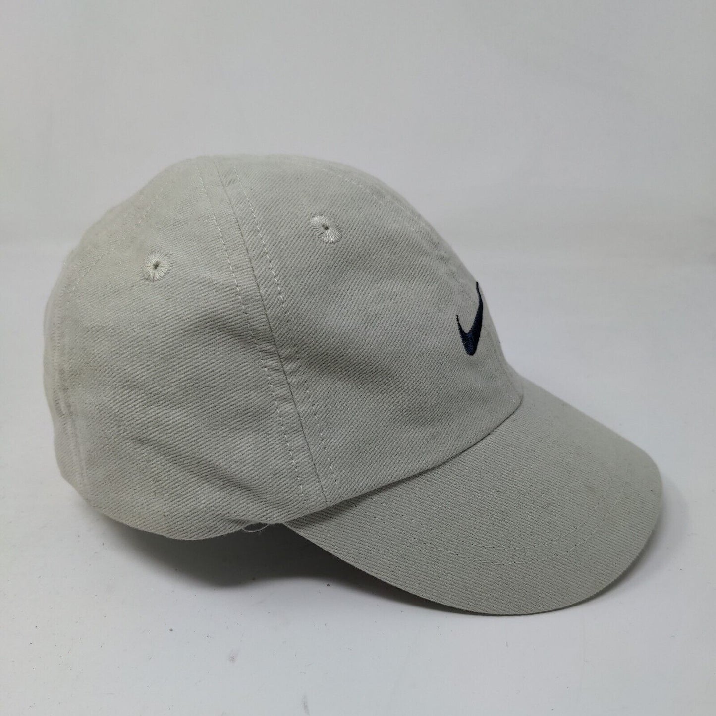 Nike Baby Stretchy Hat Gray Size 12 Months Embroidered Swoosh Logo Vintage