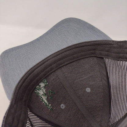 Idaho Trees Snapback Mesh Back Trucker Hat Gray M/L Embroidered