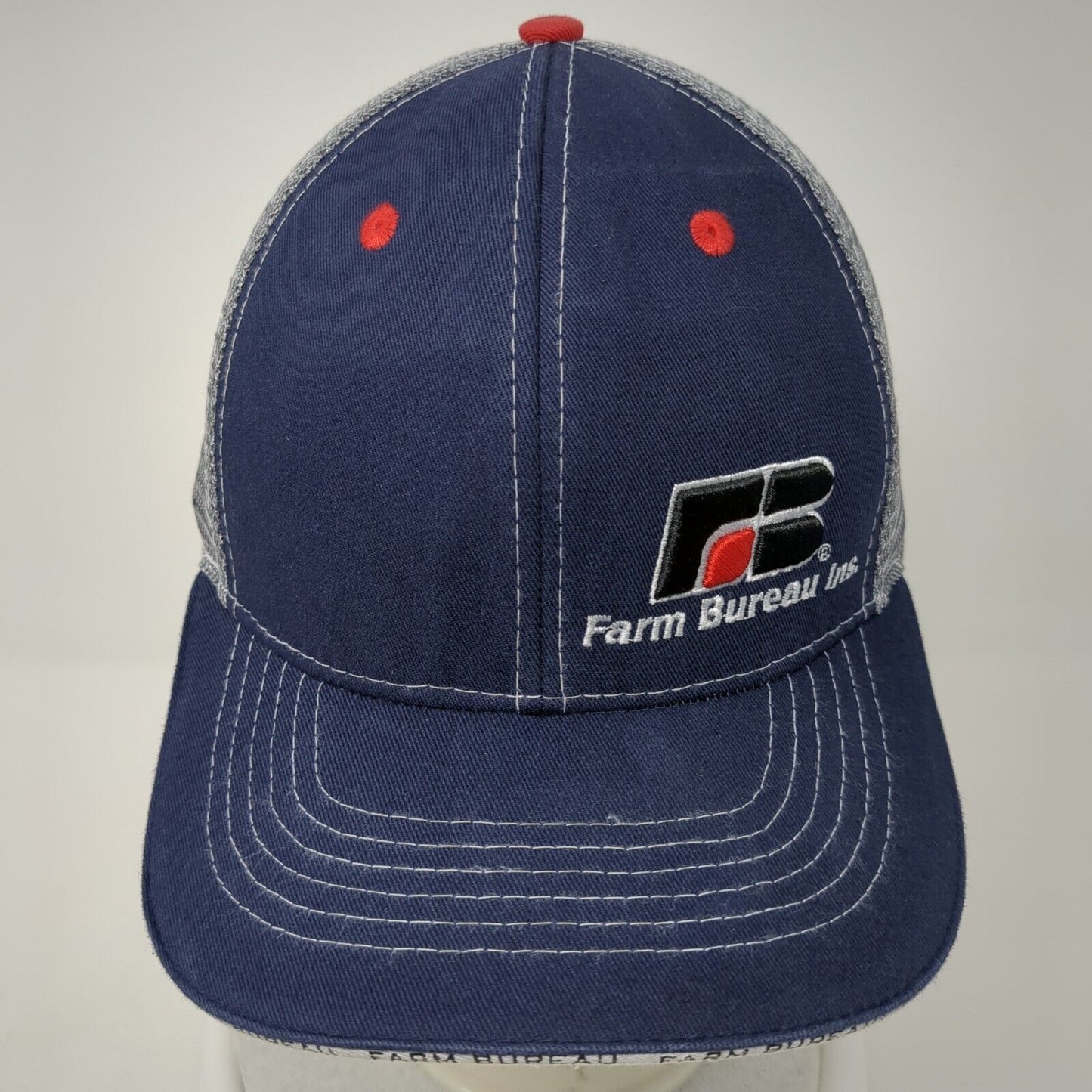 Farm Bureau Ins Snapback Trucker Hat Multicolor OS Patriotic Mesh Buck's Bags