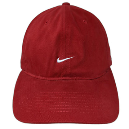 Nike Baseball Cap Red One Size Fitted Embroidered Swoosh Logo Pro Classics Hat