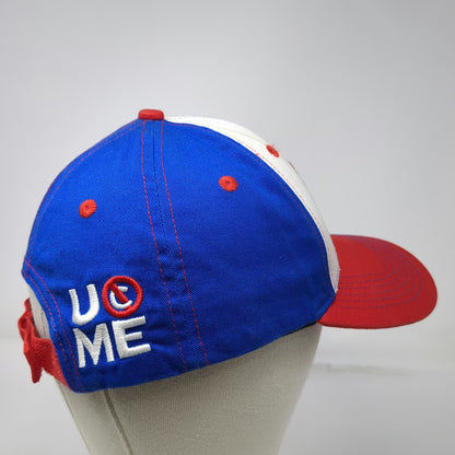 WWE John Cena Never Give Up Baseball Cap Blue Red White One Size Strapback Hat