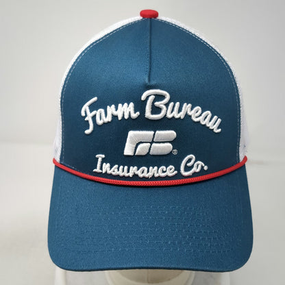 Buck's Bags Farm Bureau Insurance Co. Trucker Hat Blue One Size Rope Mesh Back