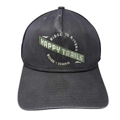 Happy Trails Snapback Trucker Hat Gray One Size Mesh Back New Era