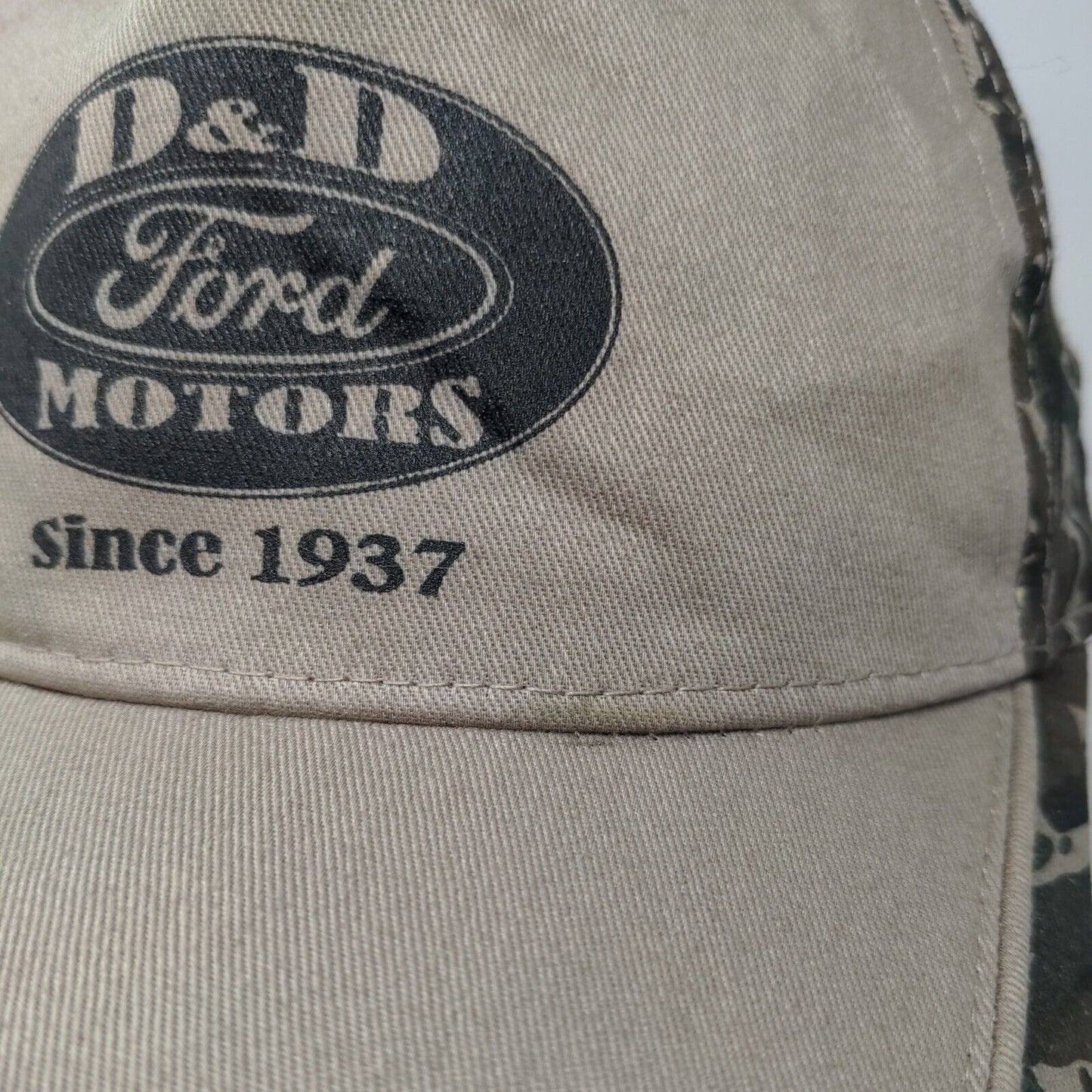 D&D Ford Motors Since 1937 Strapback Hat Camouflage One Size Adjustable Cobra