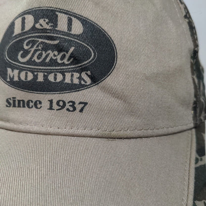 D&D Ford Motors Since 1937 Strapback Hat Camouflage One Size Adjustable Cobra