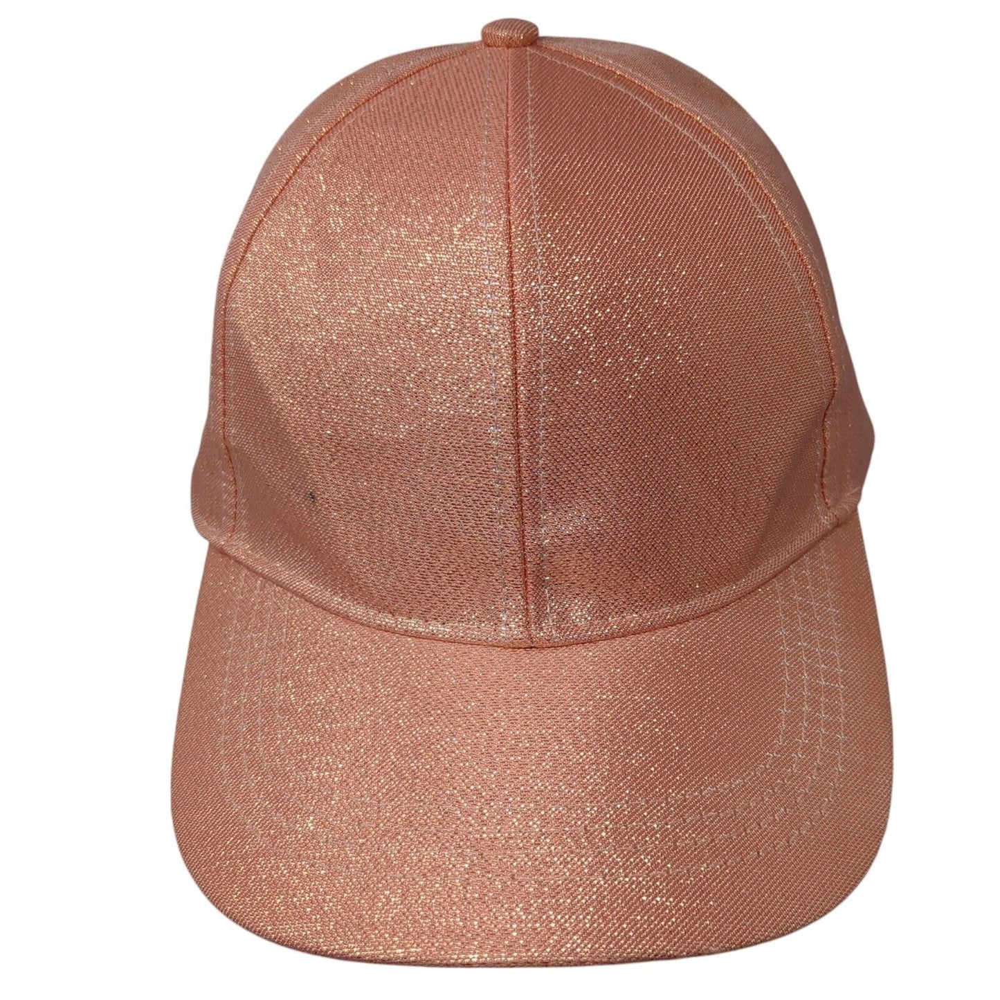 Unbranded Snapback Hat Pink One Size Adjustable Metallic Shiny 6 Panel