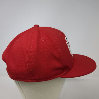 New Era Kansas City Chiefs NFL Snapback Hat Red One Size Flat Brim Gray Logo
