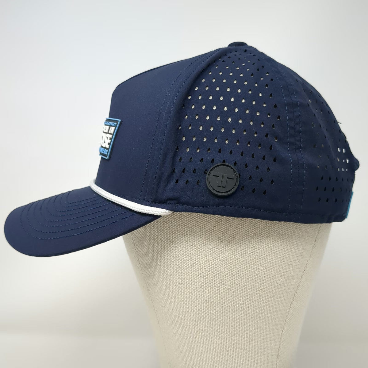 Telic Trucker Hat Blue One Size Boise Footwear Perforated Rope Snapback Patch
