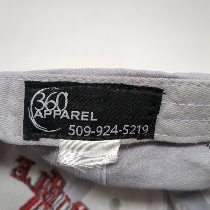 Double M AG & Irrigation Strapback Hat Gray OSFA Embroidered 6 Panel