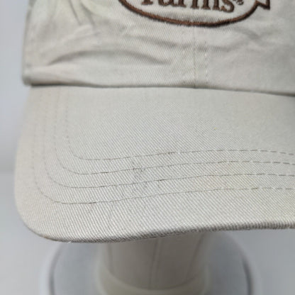 Sanderson Farms Strapback Hat Tan OSFA Adjustable Embroidered 6 Panel Cotton