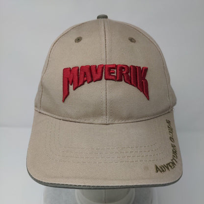 Maverik Adventure Guide Strapback Hat Tan One Size Embroidered