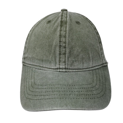 Unbranded Slideback Hat Green One Size Adjustable Vented Holes Blank Cotton