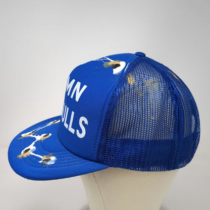 SWR Blue Vintage Trucker Hat Damn Seagulls Novelty Bird Poop Mesh Snapback