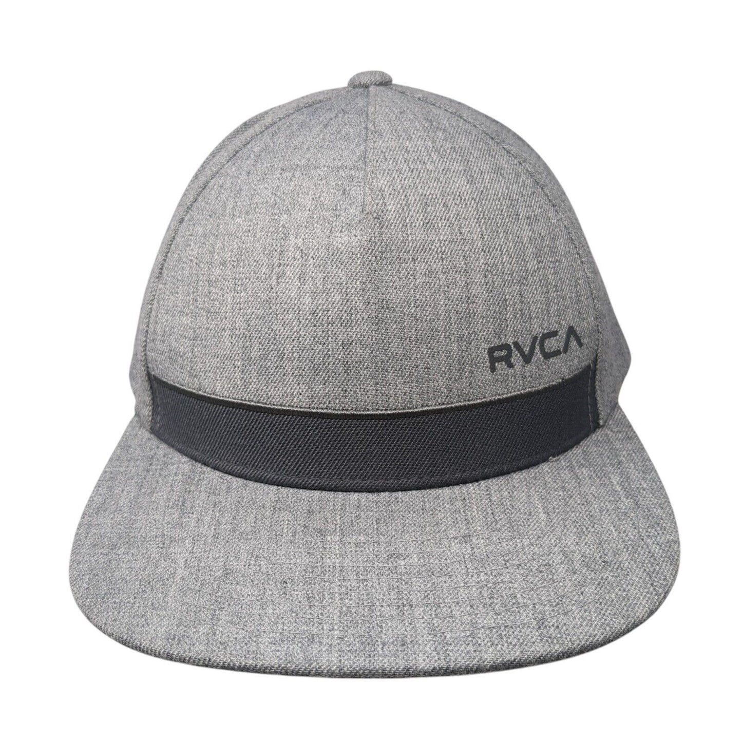 RVCA Snapback Hat Gray One Size Adjustable Mid Fit Lightweight 6 Panel