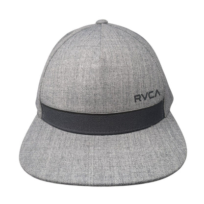 RVCA Snapback Hat Gray One Size Adjustable Mid Fit Lightweight 6 Panel