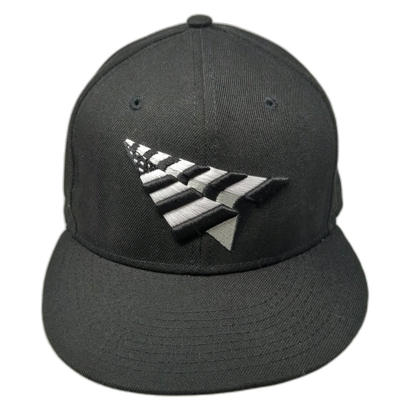 New Era Snapback Hat Black One Size Paper Plane 9FIFTY Flat Brim Stars Stripes