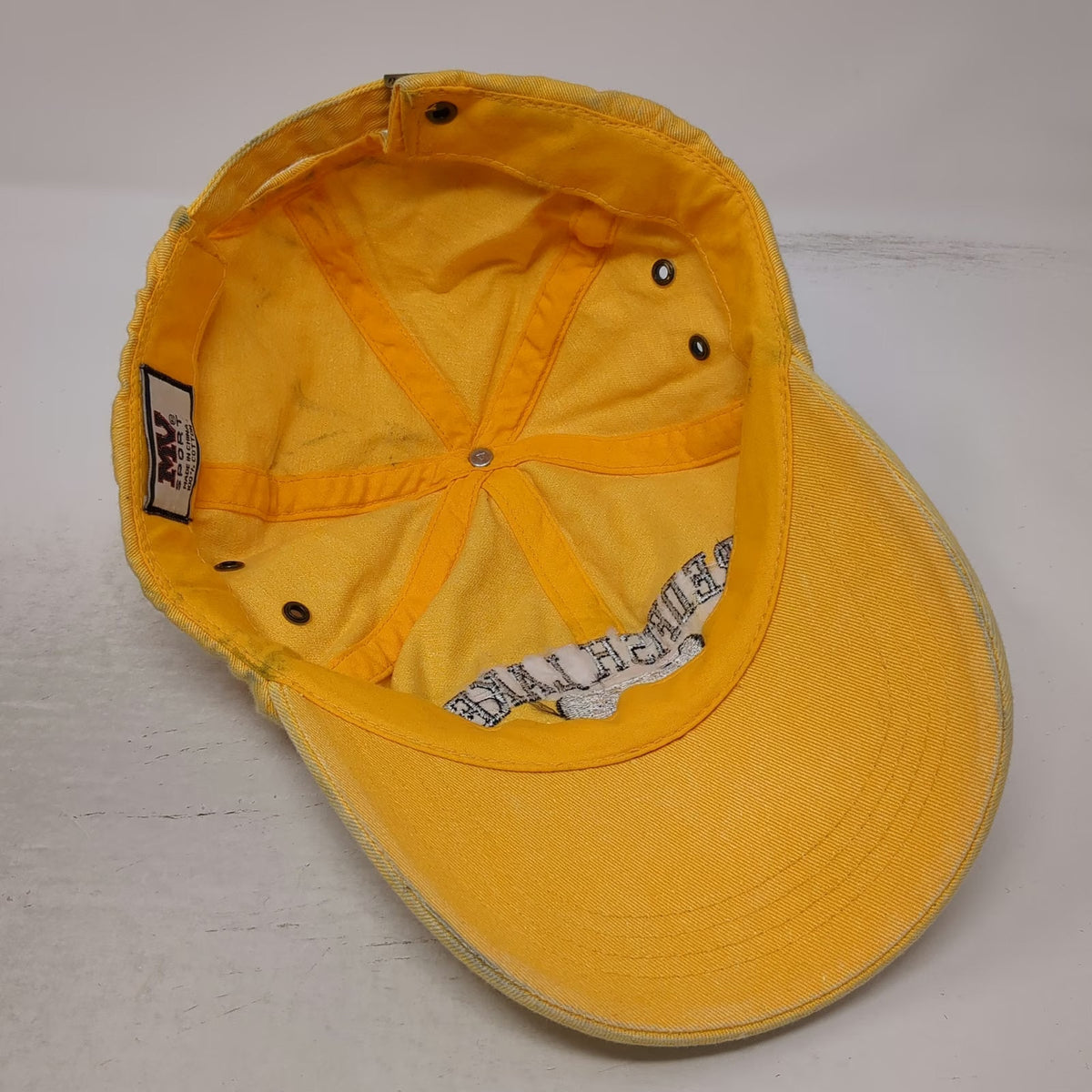 MV Sport Baseball Cap Yellow One Size Redfish Lake Lodge Adjustable Cotton Hat