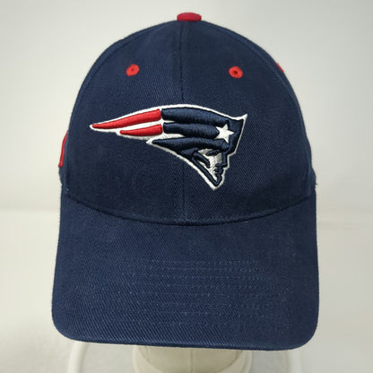 NFL New England Patriots Blue One Size Cap Hat Embroidered Logo Strapback Cotton