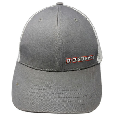 Outdoor Cap Trucker Hat Gray White Red One Size D&B Supply Mesh Snapback Hat