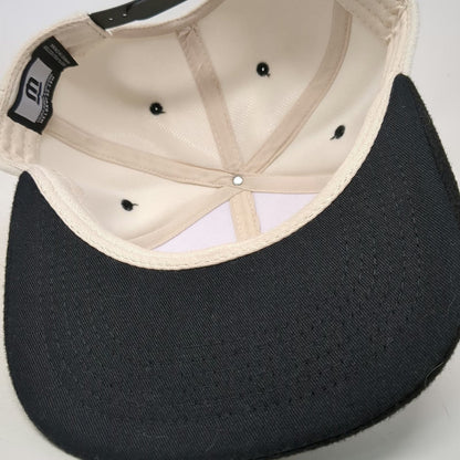 Melonwear Snapback Hat White One Size Felt Letter S Patch Flat Brim Baseball Cap