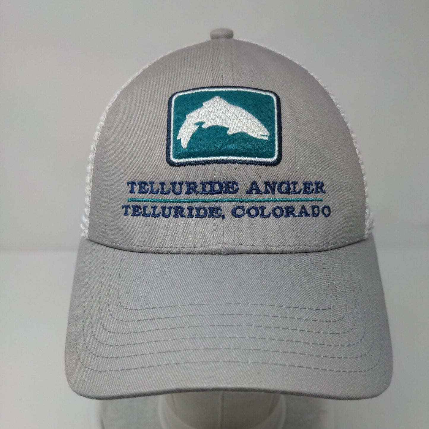 Telluride Angler Snapback Mesh Back Trucker Hat Gray OSFM Simms
