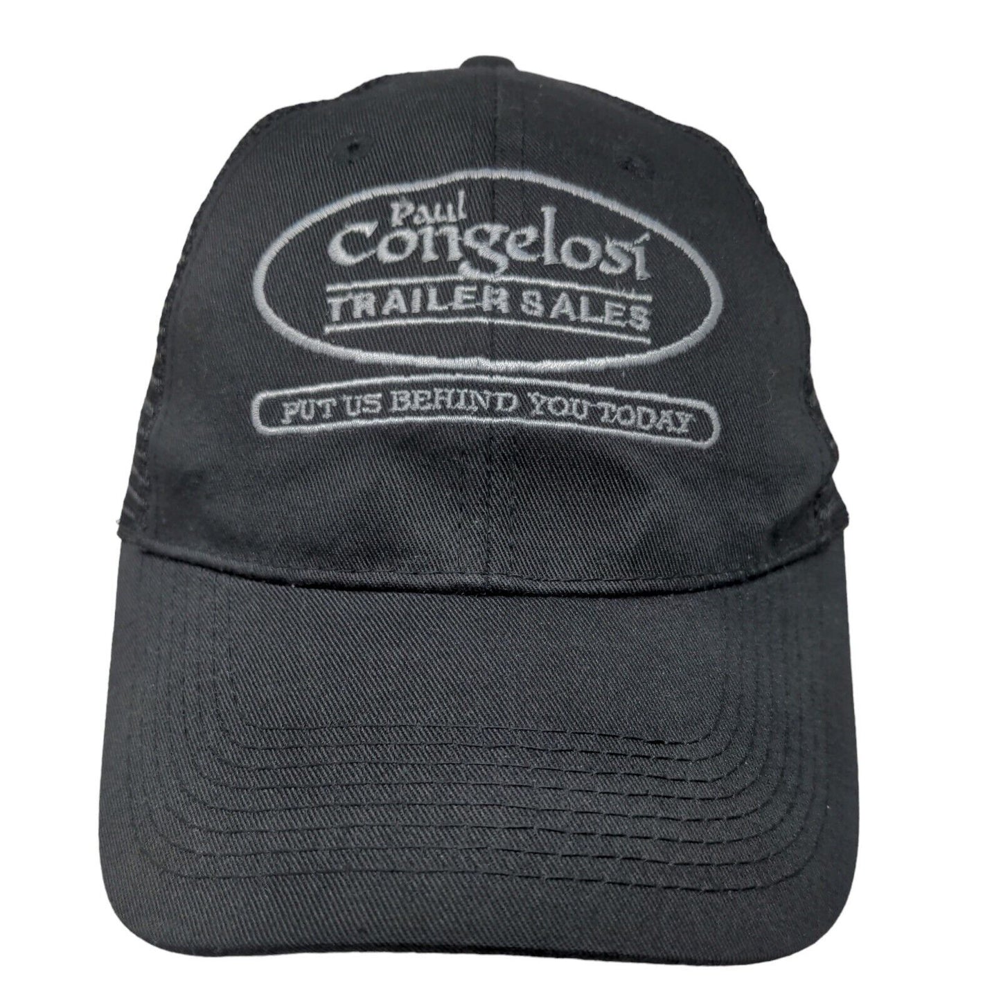 Otto Men's Snapback Mesh Back Hat Black OSFM Embroidered Paul Congelosi Trailers