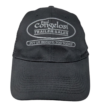 Otto Men's Snapback Mesh Back Hat Black OSFM Embroidered Paul Congelosi Trailers