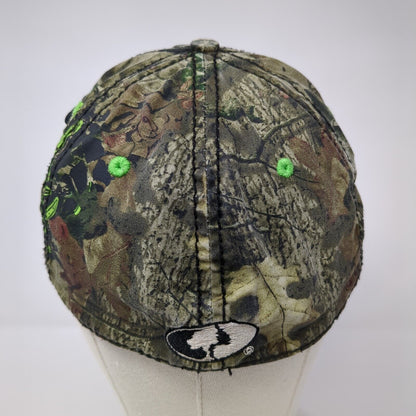 Mossy Oak Stretch Fitted Hat Camo L/XL Embroidered Hunting Outdoor
